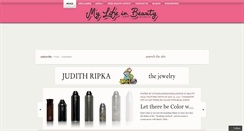 Desktop Screenshot of mylifeinbeauty.com